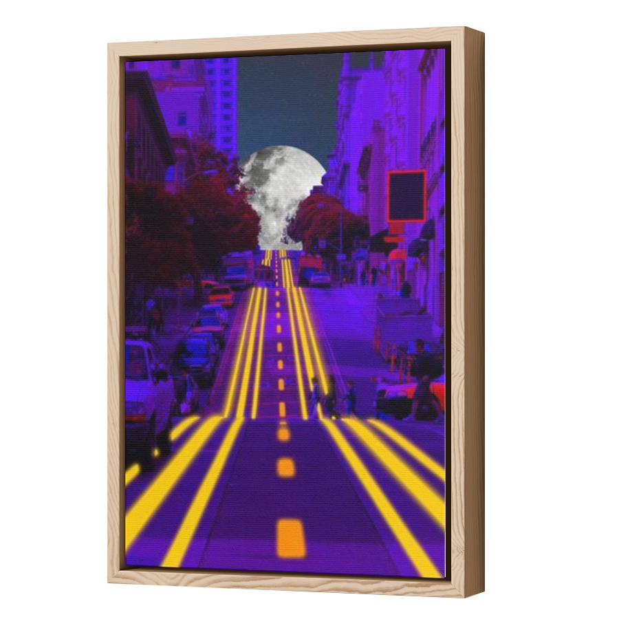 Thumbnail for Canvas - Wood Grain Floating Frame