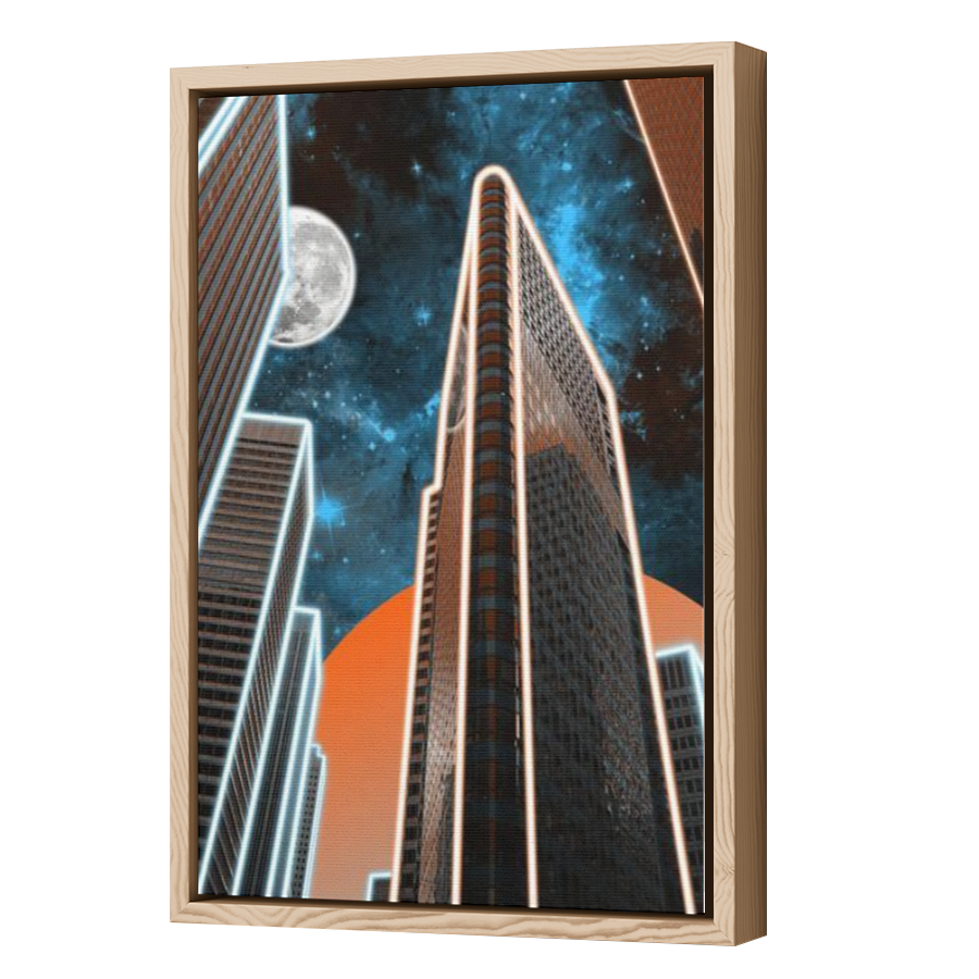 Thumbnail for Canvas - Wood Grain Floating Frame