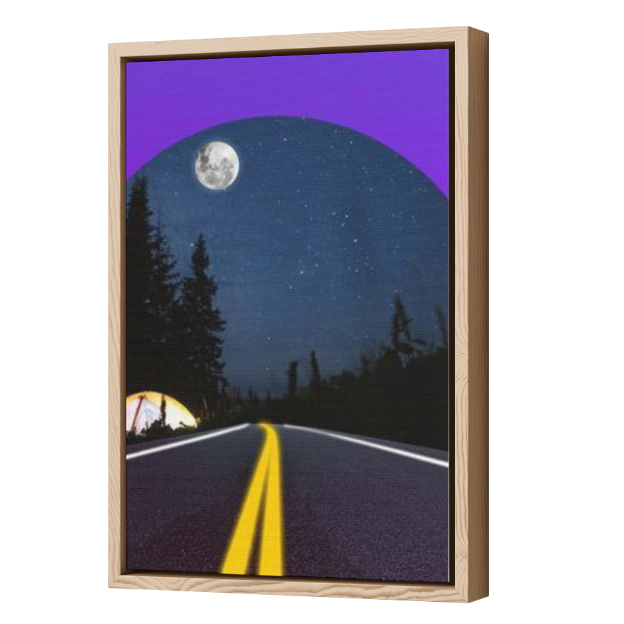 Thumbnail for Canvas - Wood Grain Floating Frame