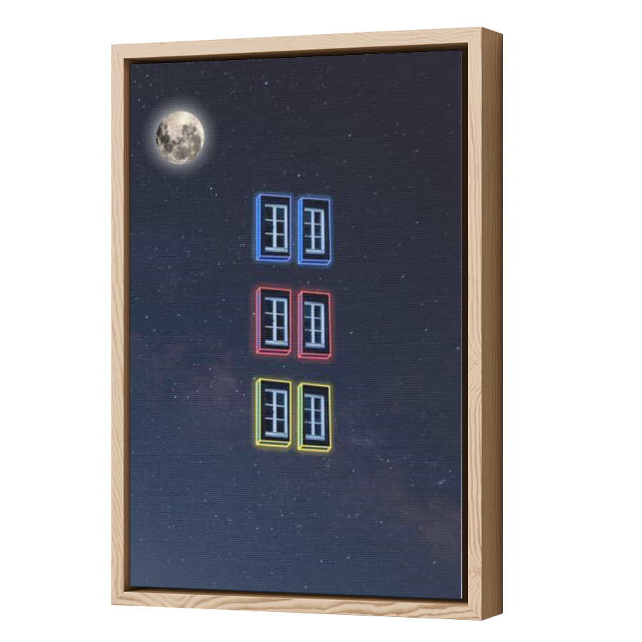Thumbnail for Canvas - Wood Grain Floating Frame