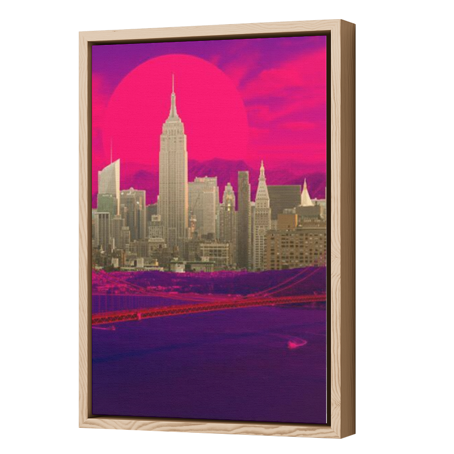Thumbnail for Canvas - Wood Grain Floating Frame