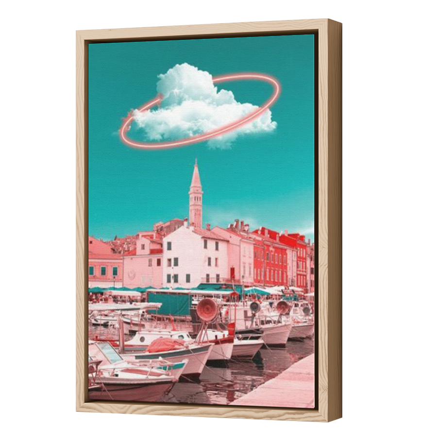 Thumbnail for Canvas - Wood Grain Floating Frame