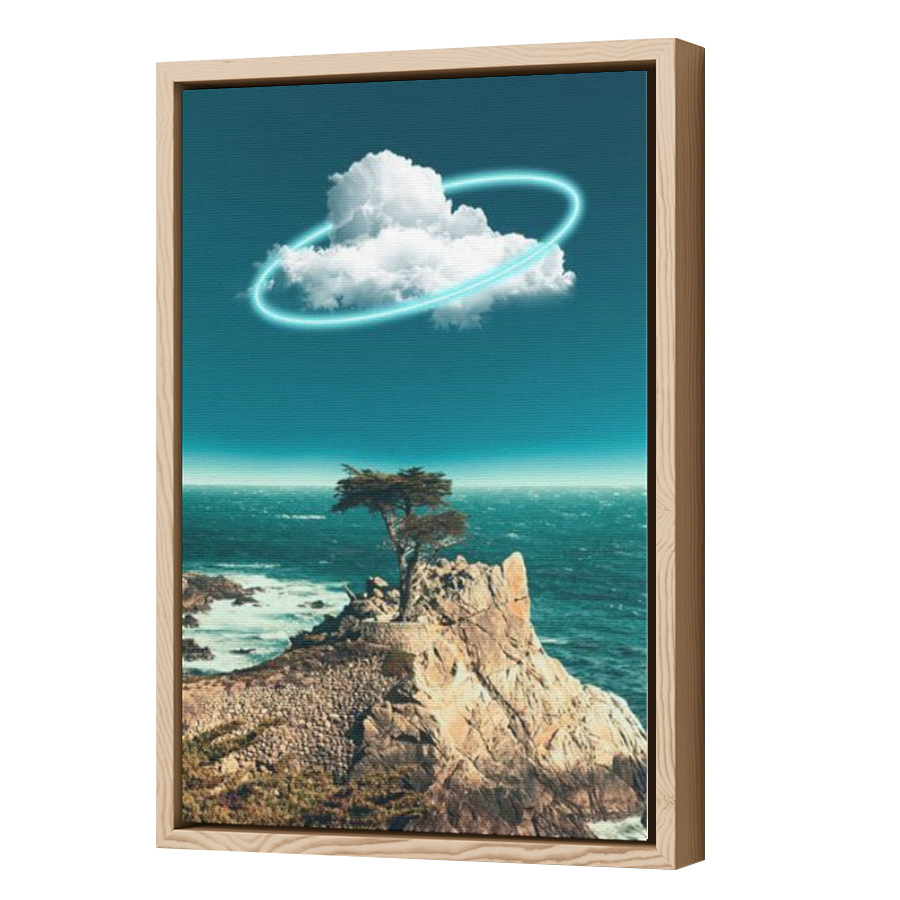 Thumbnail for Canvas - Wood Grain Floating Frame