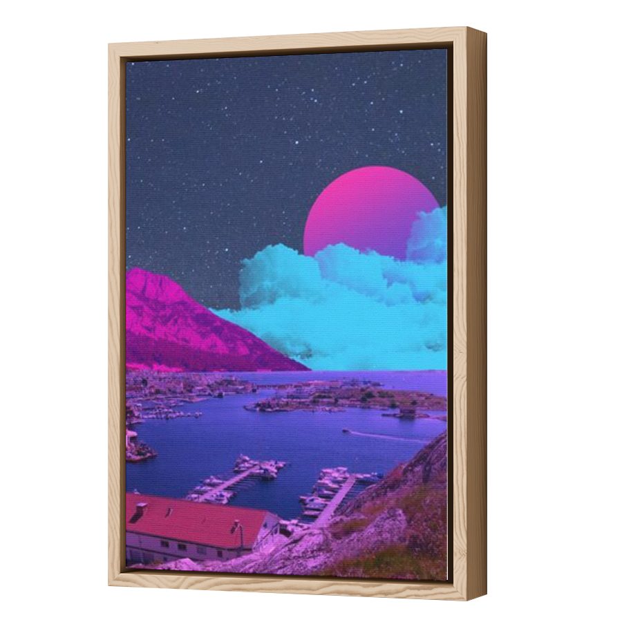 Thumbnail for Canvas - Wood Grain Floating Frame