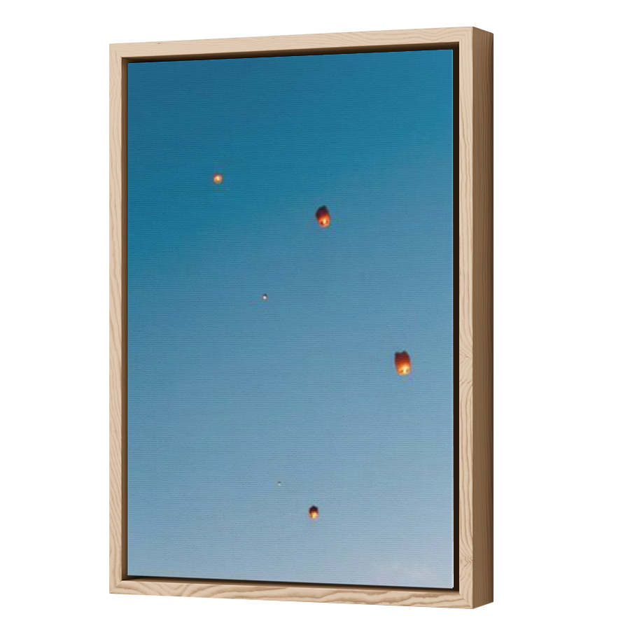 Thumbnail for Canvas - Wood Grain Floating Frame