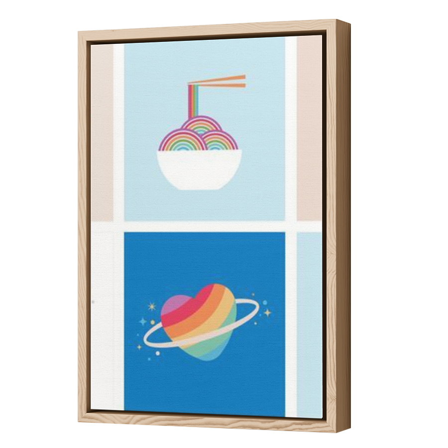 Thumbnail for Canvas - Wood Grain Floating Frame