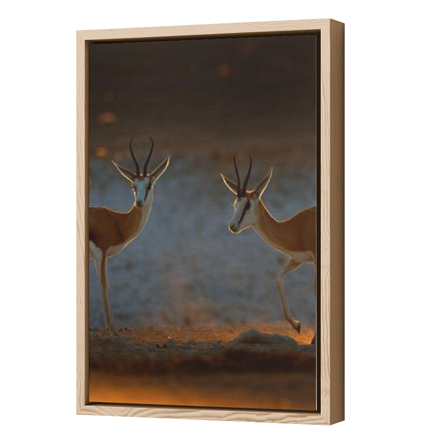 Thumbnail for Canvas - Wood Grain Floating Frame