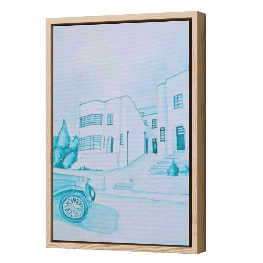 Thumbnail for Canvas - Wood Grain Floating Frame