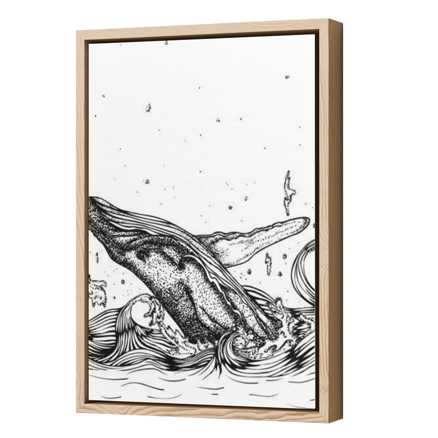 Thumbnail for Canvas - Wood Grain Floating Frame