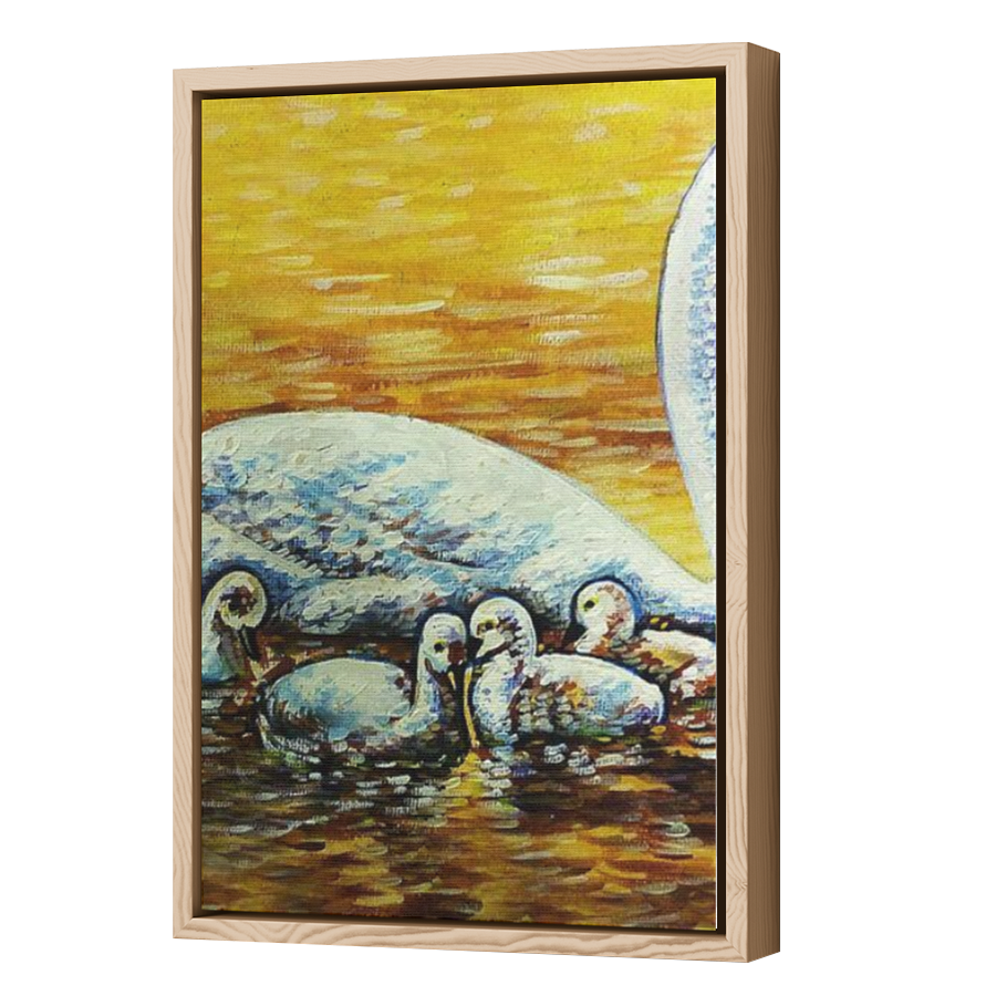 Thumbnail for Canvas - Wood Grain Floating Frame