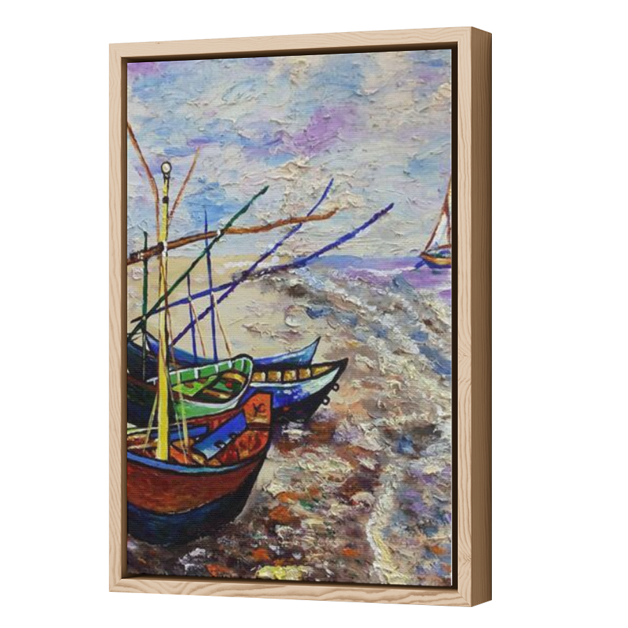 Thumbnail for Canvas - Wood Grain Floating Frame