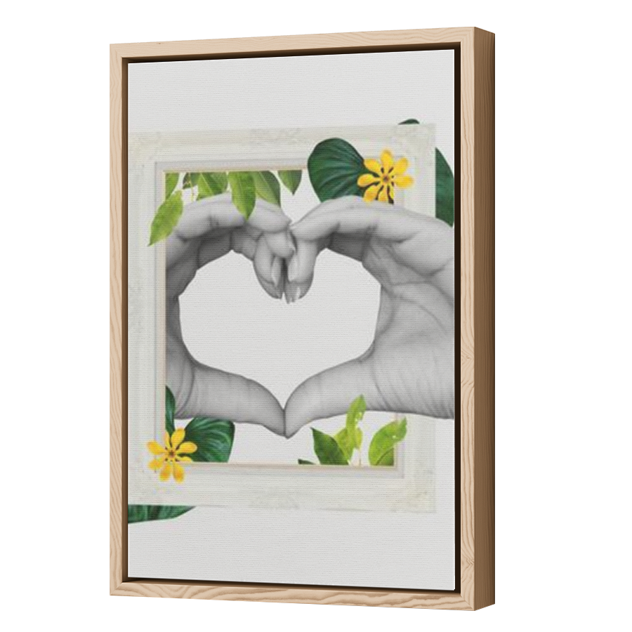 Thumbnail for Canvas - Wood Grain Floating Frame