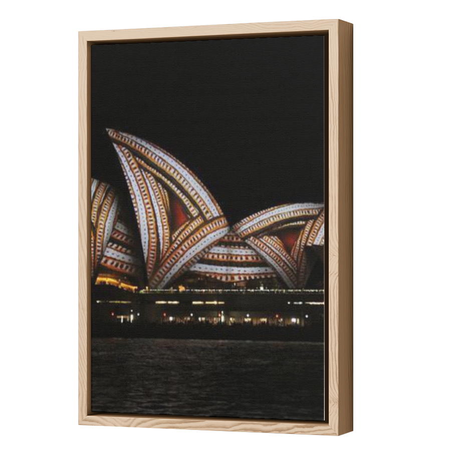 Thumbnail for Canvas - Wood Grain Floating Frame