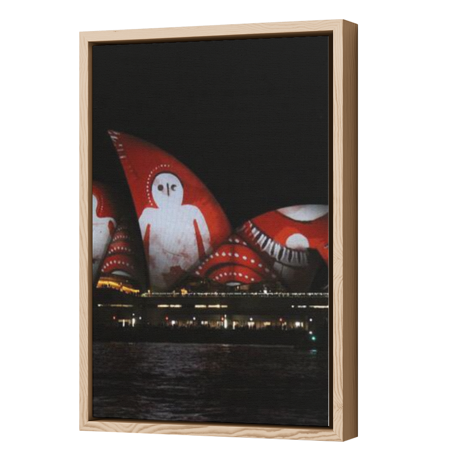 Thumbnail for Canvas - Wood Grain Floating Frame