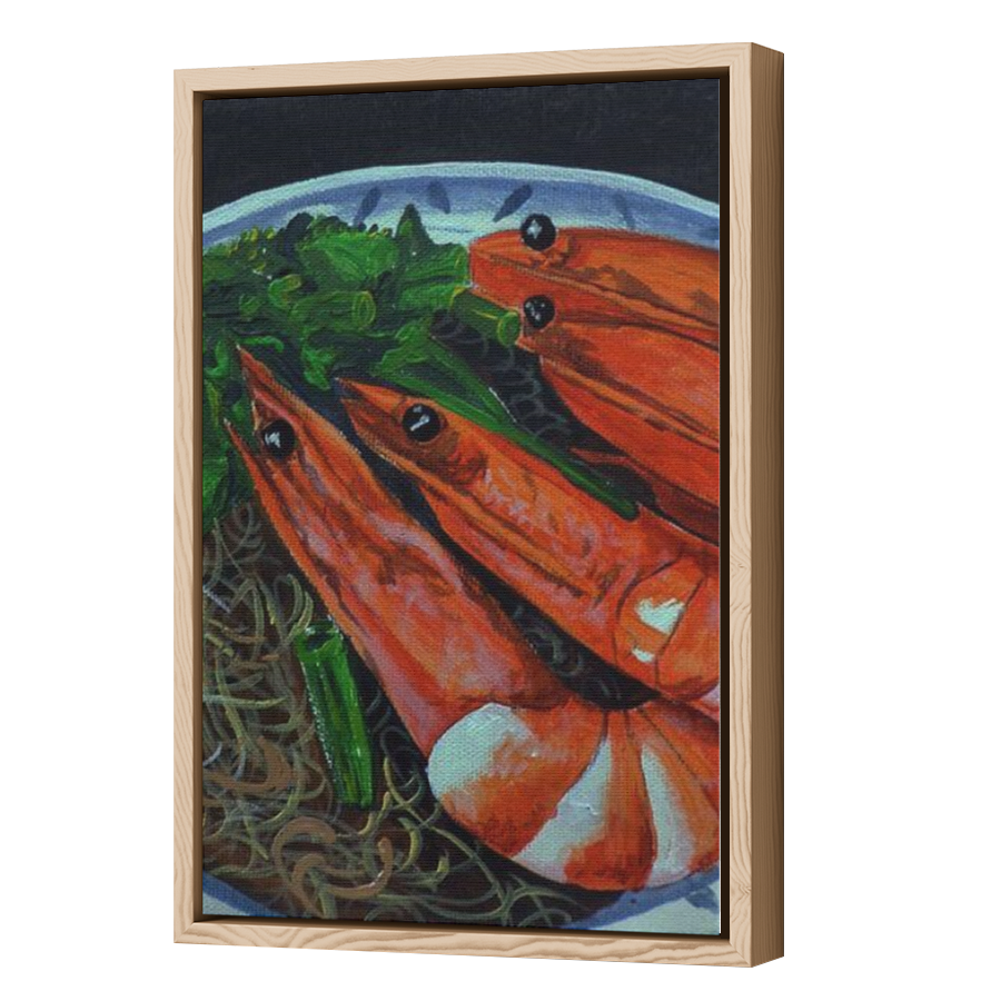 Thumbnail for Canvas - Wood Grain Floating Frame