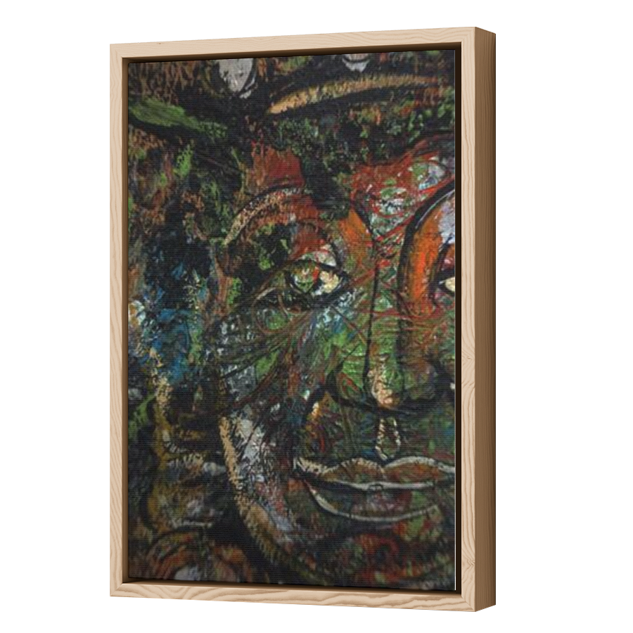 Thumbnail for Canvas - Wood Grain Floating Frame