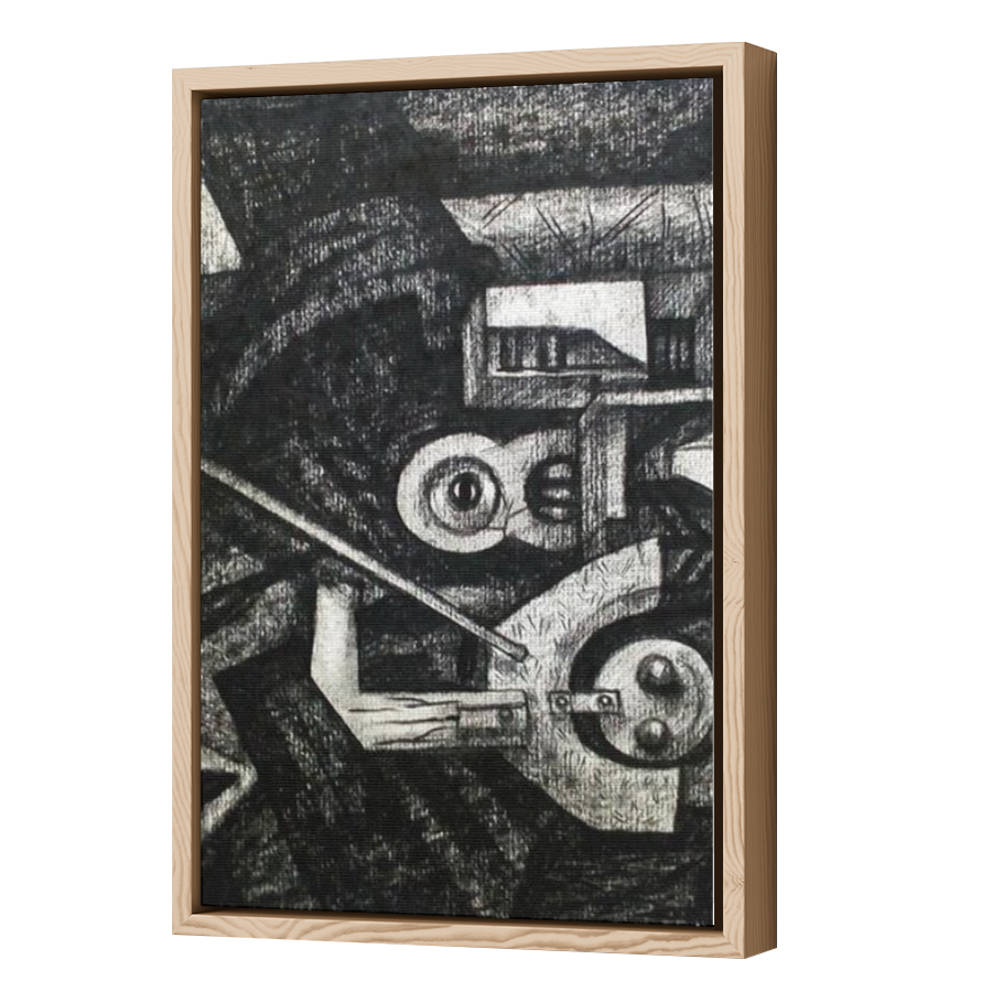 Thumbnail for Canvas - Wood Grain Floating Frame