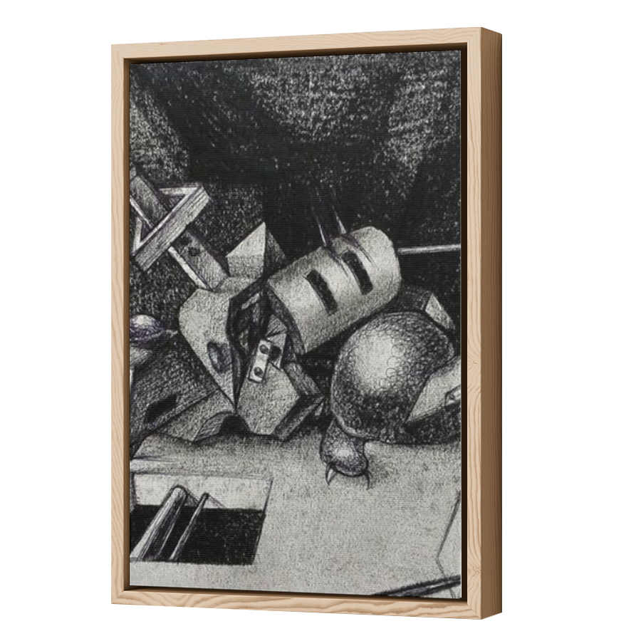 Thumbnail for Canvas - Wood Grain Floating Frame