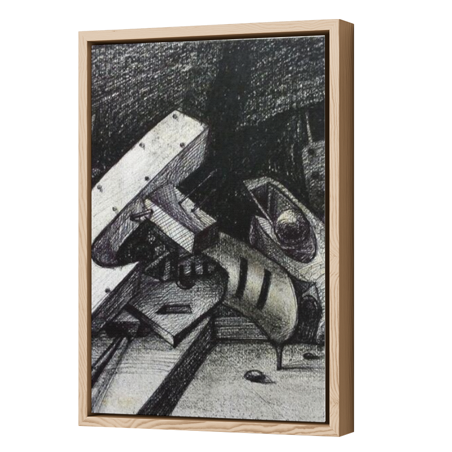 Thumbnail for Canvas - Wood Grain Floating Frame
