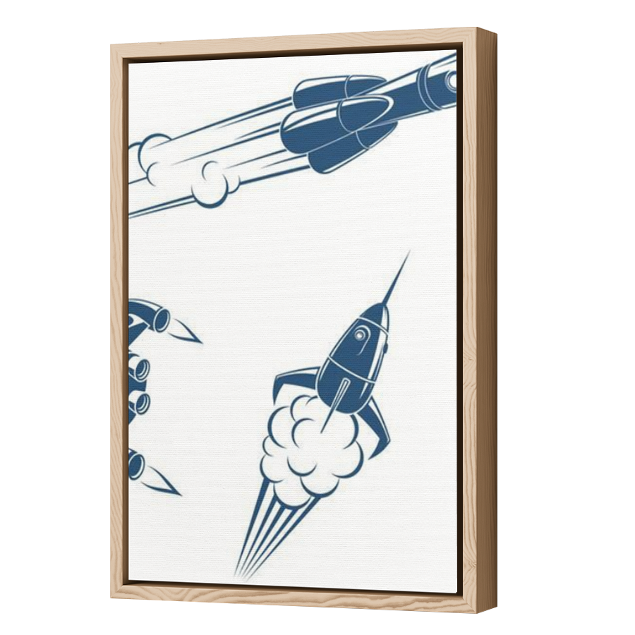 Thumbnail for Canvas - Wood Grain Floating Frame