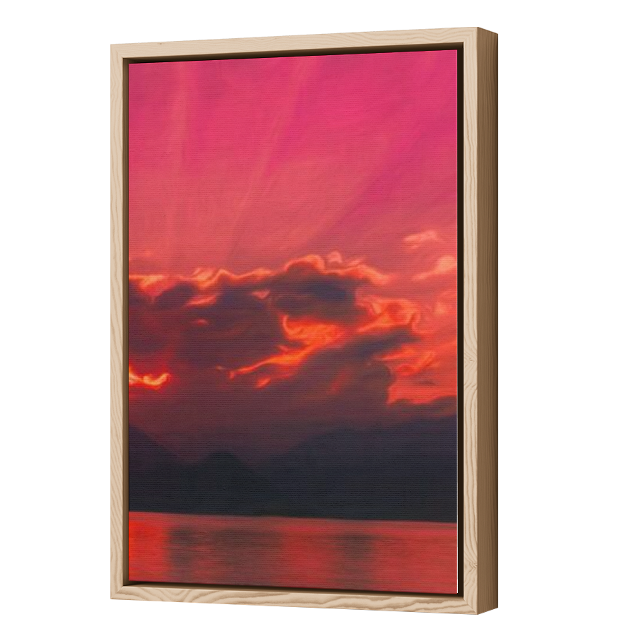 Thumbnail for Canvas - Wood Grain Floating Frame
