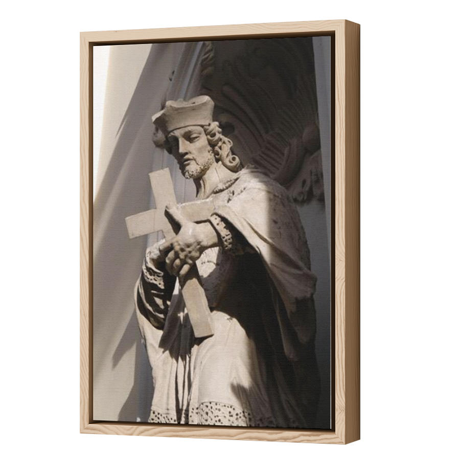 Thumbnail for Canvas - Wood Grain Floating Frame