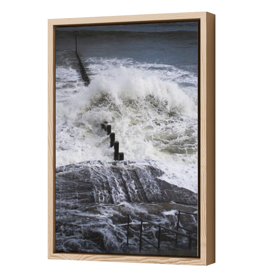 Thumbnail for Canvas - Wood Grain Floating Frame