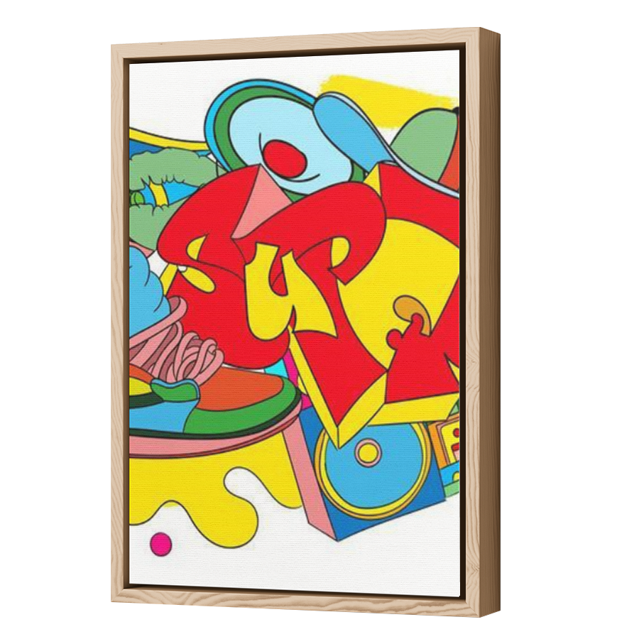 Thumbnail for Canvas - Wood Grain Floating Frame