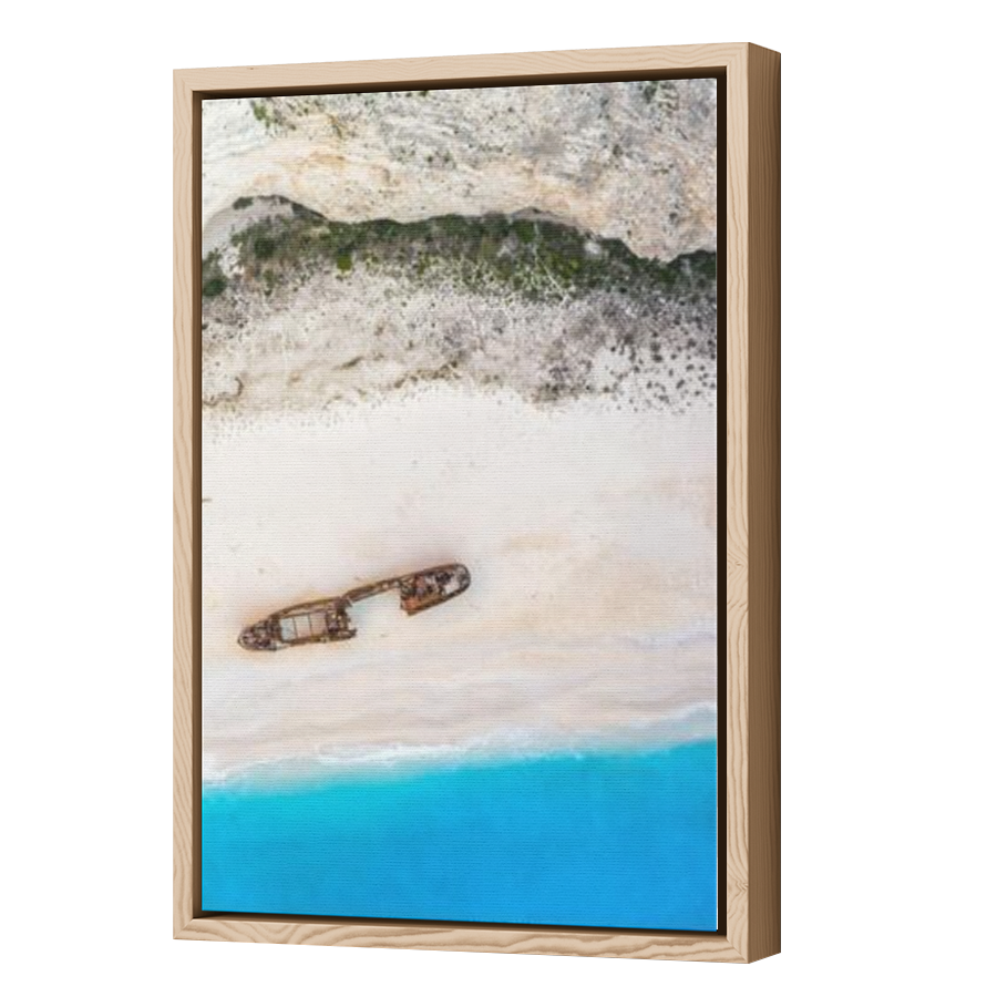 Thumbnail for Canvas - Wood Grain Floating Frame