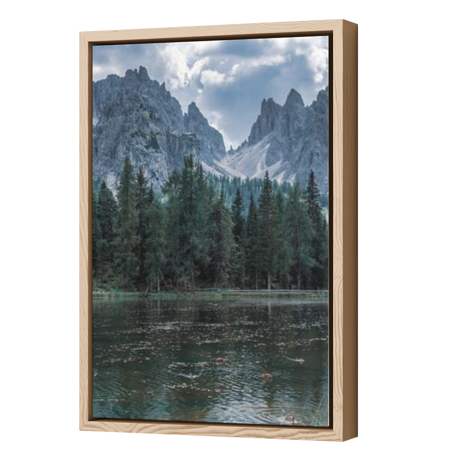 Thumbnail for Canvas - Wood Grain Floating Frame