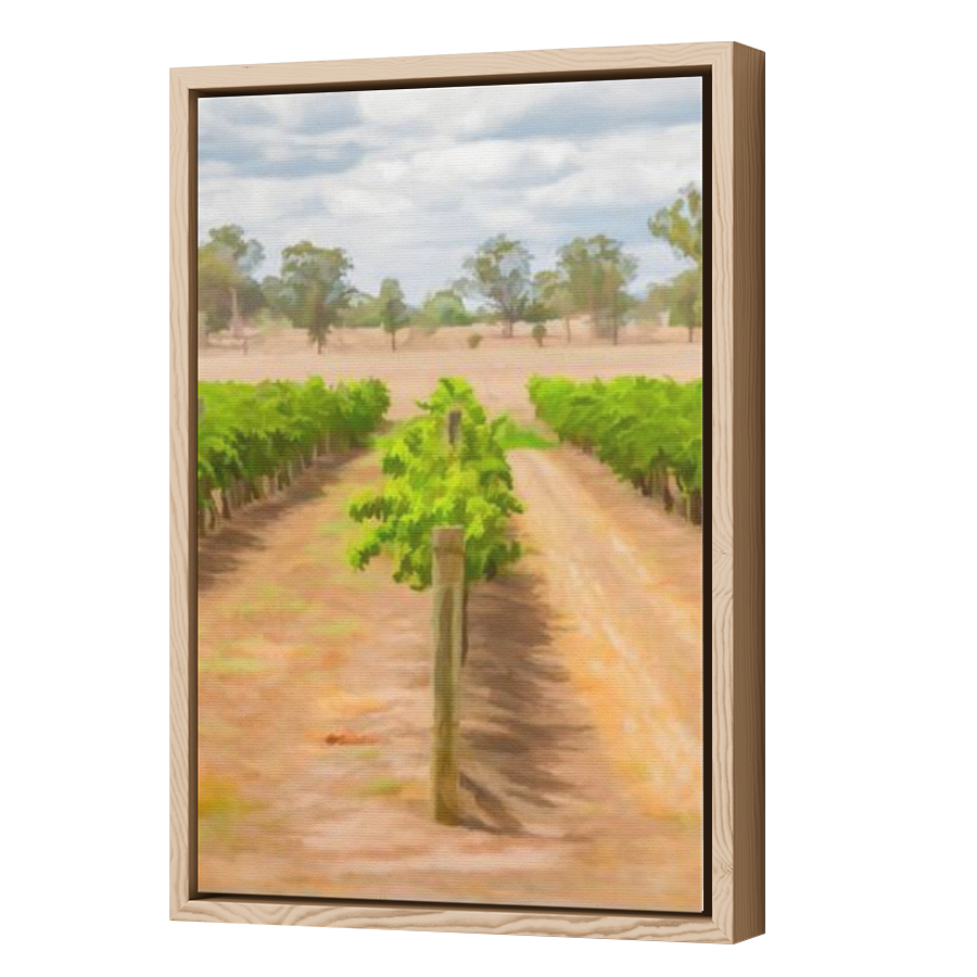 Thumbnail for Canvas - Wood Grain Floating Frame