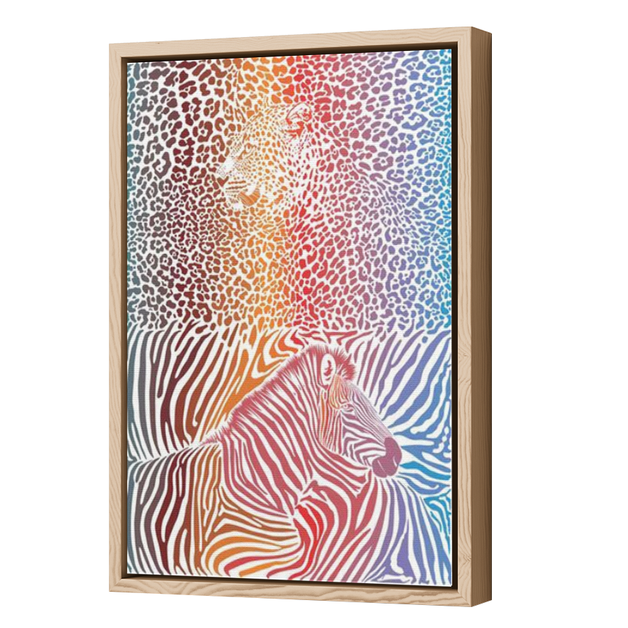 Thumbnail for Canvas - Wood Grain Floating Frame