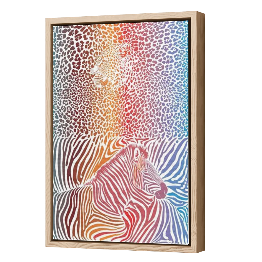 Thumbnail for Canvas - Wood Grain Floating Frame