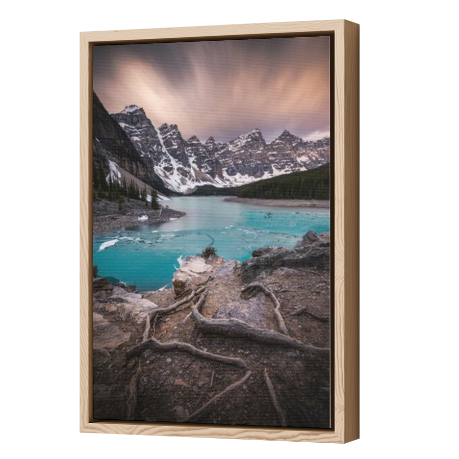 Thumbnail for Canvas - Wood Grain Floating Frame