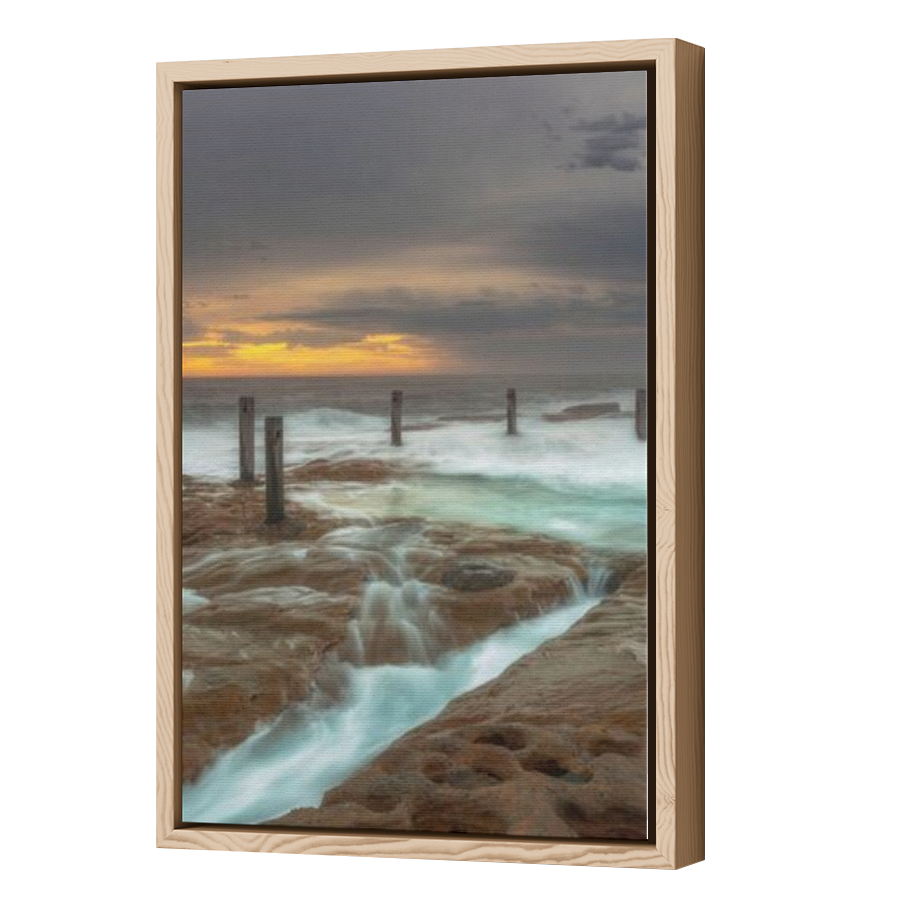 Thumbnail for Canvas - Wood Grain Floating Frame