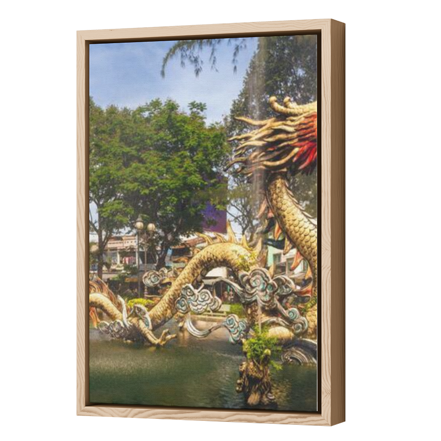 Thumbnail for Canvas - Wood Grain Floating Frame