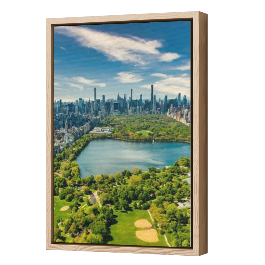 Thumbnail for Canvas - Wood Grain Floating Frame