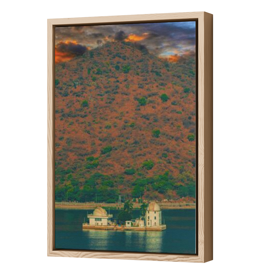 Thumbnail for Canvas - Wood Grain Floating Frame