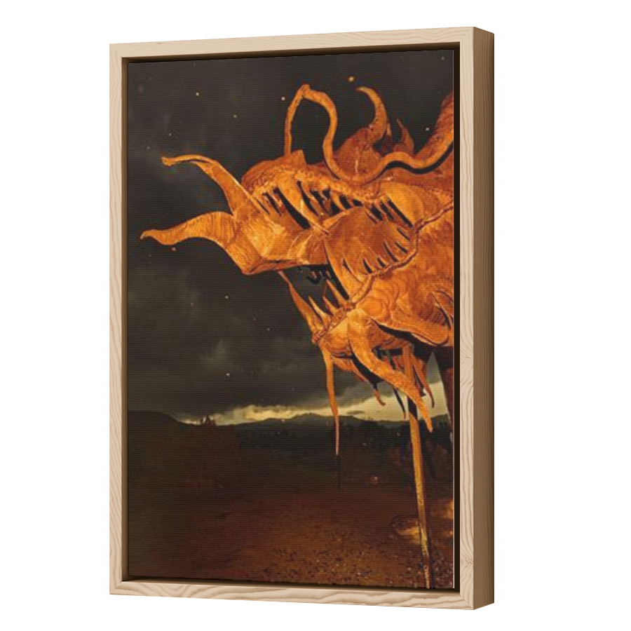 Thumbnail for Canvas - Wood Grain Floating Frame