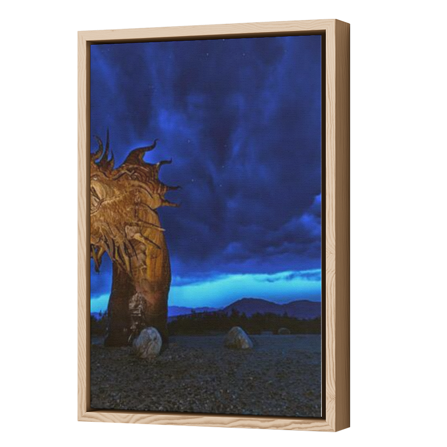 Thumbnail for Canvas - Wood Grain Floating Frame