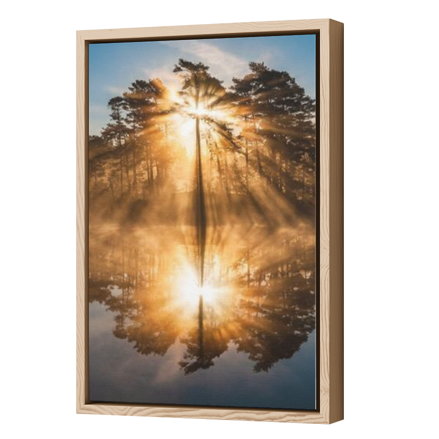 Thumbnail for Canvas - Wood Grain Floating Frame