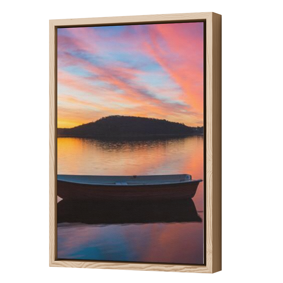 Thumbnail for Canvas - Wood Grain Floating Frame