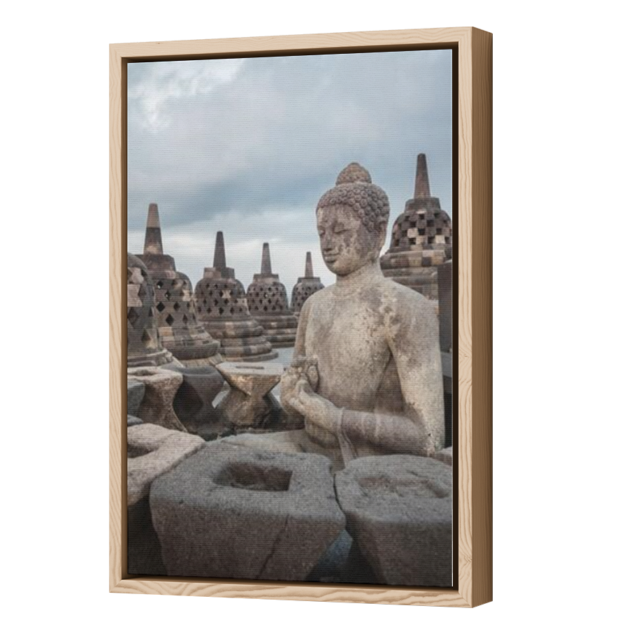 Thumbnail for Canvas - Wood Grain Floating Frame