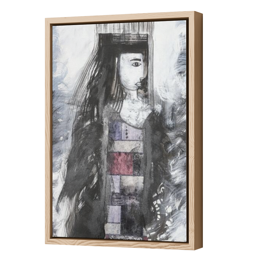 Thumbnail for Canvas - Wood Grain Floating Frame