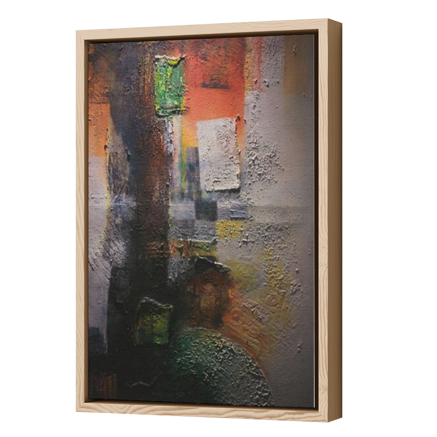 Thumbnail for Canvas - Wood Grain Floating Frame