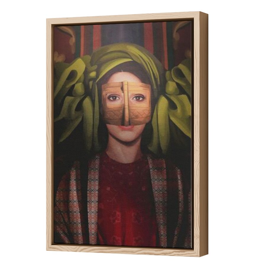 Thumbnail for Canvas - Wood Grain Floating Frame