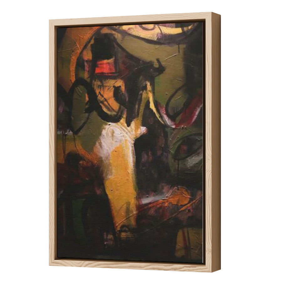 Thumbnail for Canvas - Wood Grain Floating Frame