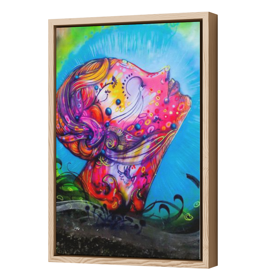 Thumbnail for Canvas - Wood Grain Floating Frame