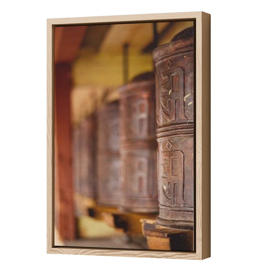 Thumbnail for Canvas - Wood Grain Floating Frame