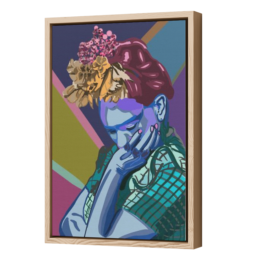 Thumbnail for Canvas - Wood Grain Floating Frame